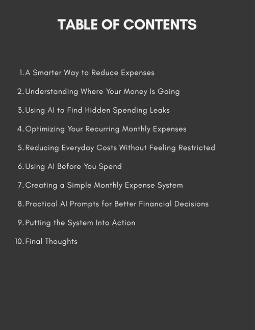 AI-Driven Expense Optimization Manual