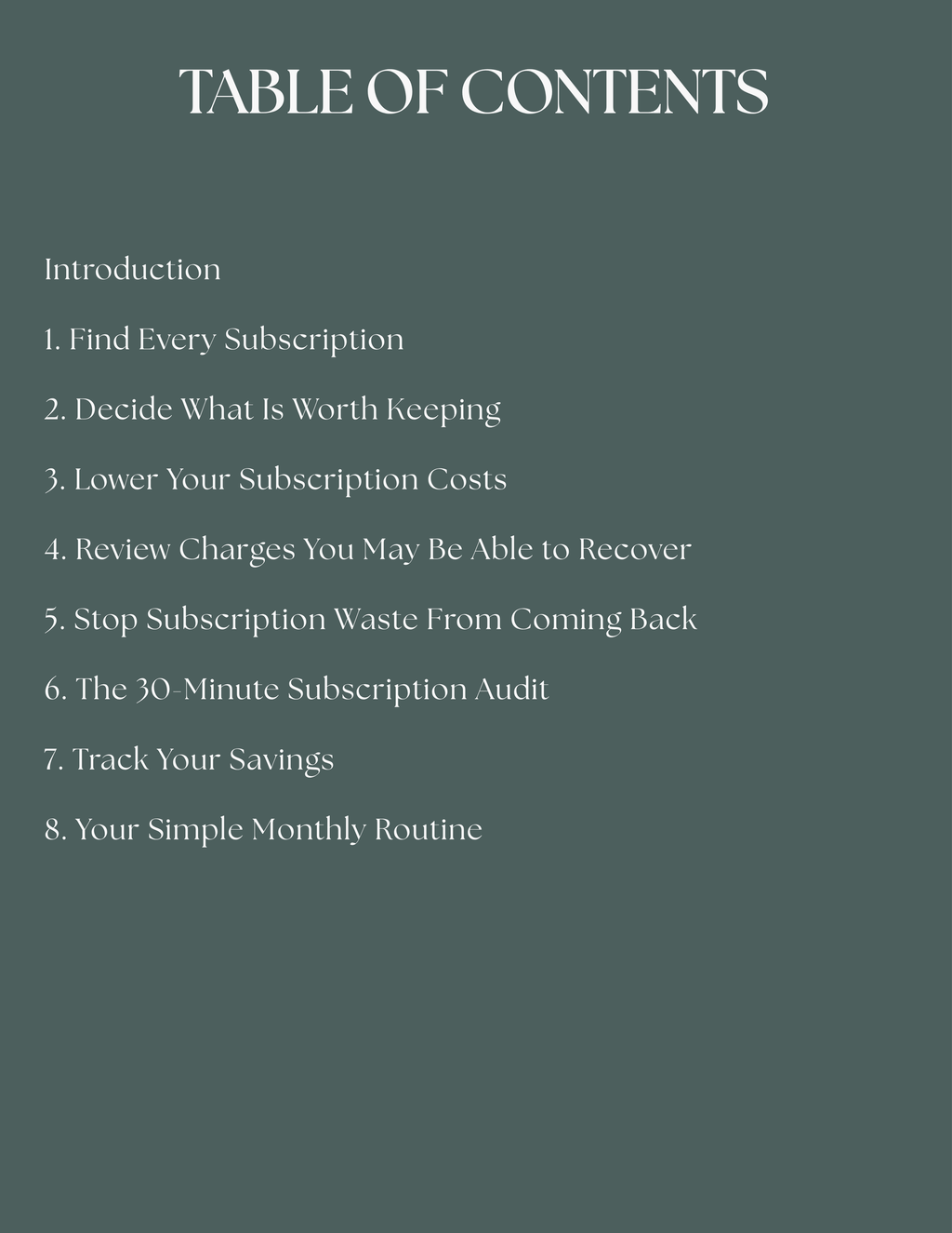 The Subscription Audit & Recovery Method